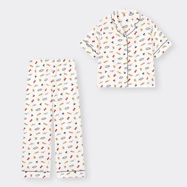 【GU】サテンパジャマ(半袖&ロングパンツ) Detective Conan/¥2,990