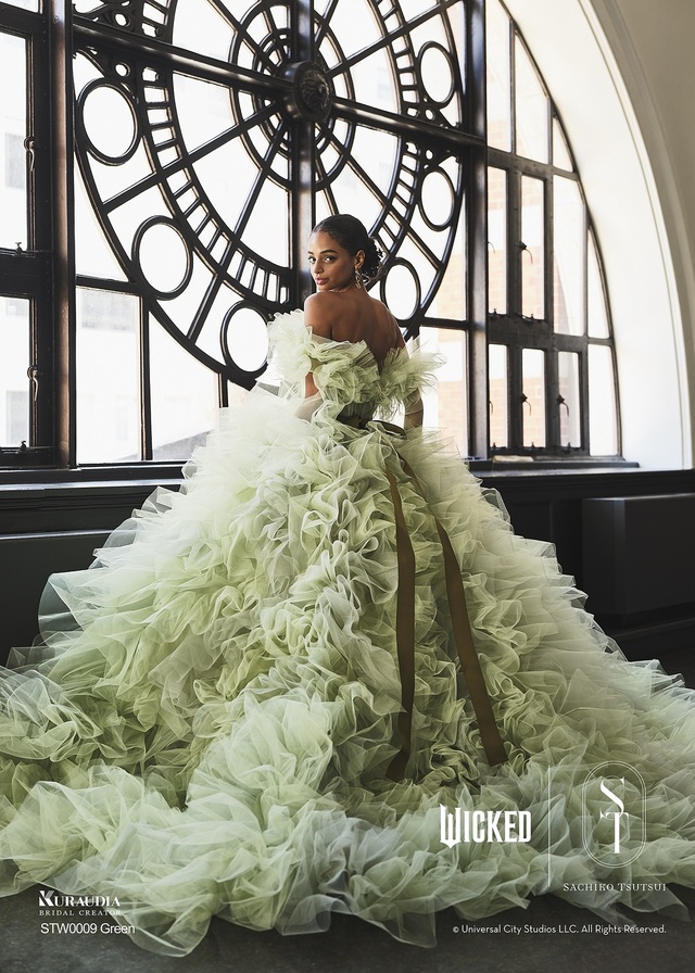 【クラウディア】『ウィキッド』新作ウェディングドレス「WICKED｜SACHIKO TSUTSUI」　STW0009_Green