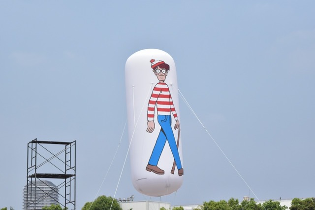 会場にはウォーリーのバルーン