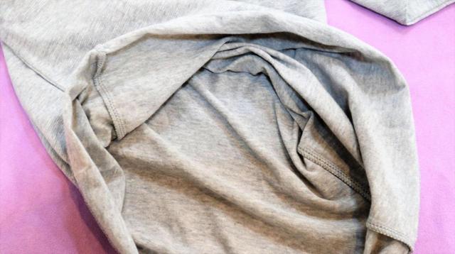 【ベルメゾン 綿混あったかインナー・クルーネック九分袖キッズ】タグはありません