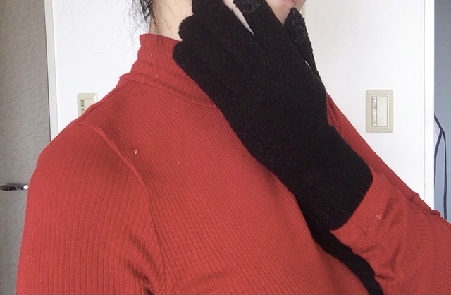 【無印良品】ブークレ　タッチパネル　手袋フリーサイズ／手のラインが出るのできれいめファッションにも◎