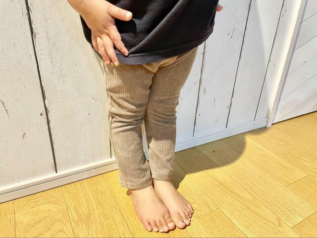 【らくらく動けるコーデュロイレギンスパンツ（キッズ）】ぴったりで可愛すぎる