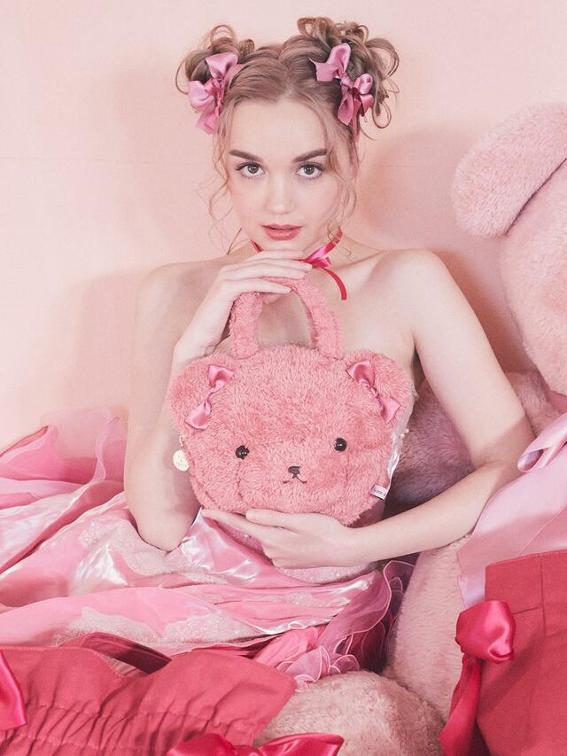 【Maison de FLEUR】ピンくまニア トートバッグ　価格：￥7,300