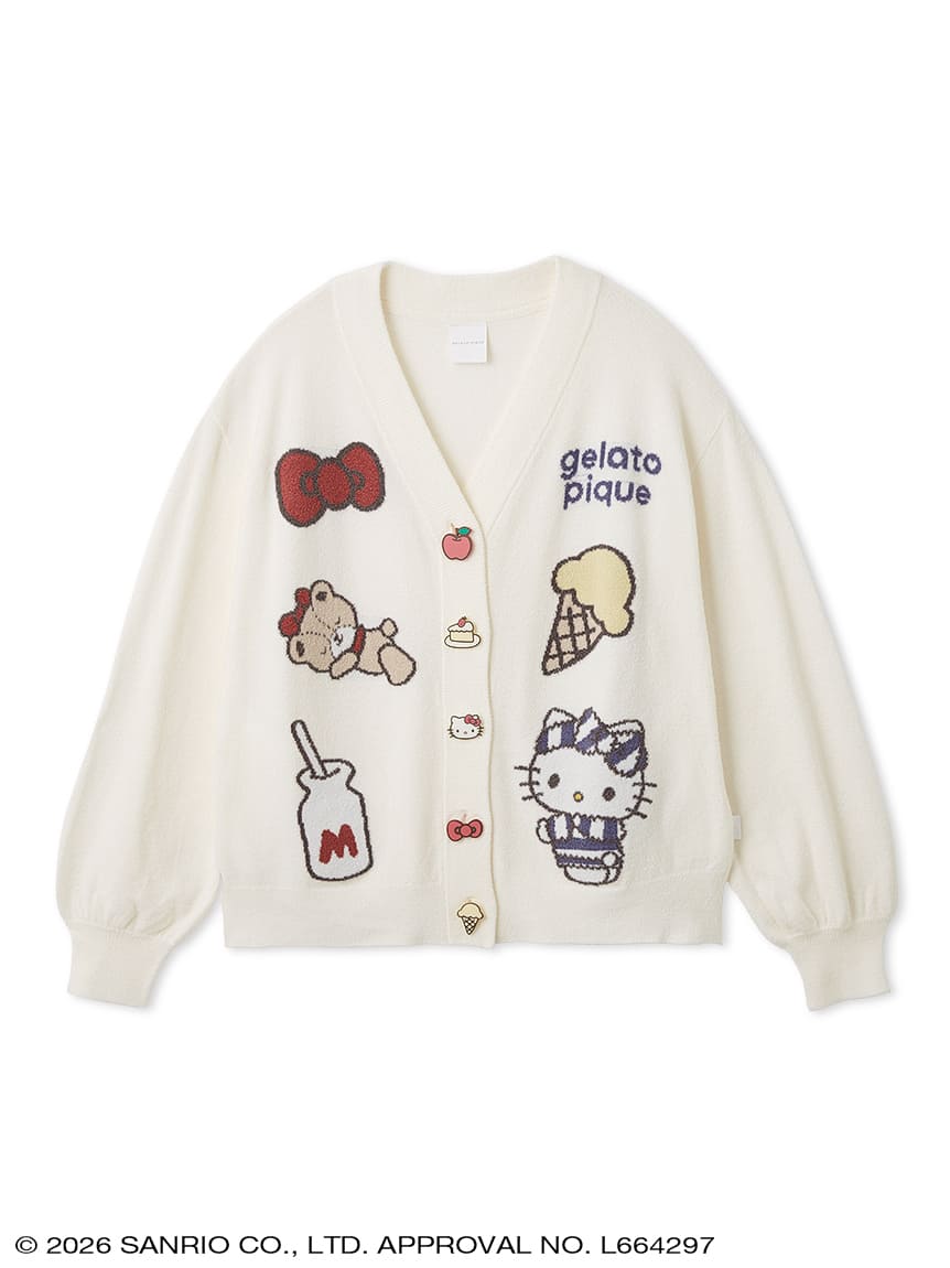 限定 SANRIO ジェラートピケ コラボ スムーズィーカーディガン 白 ジェラート ピケから初の「サンリオ」コラボアイテムでるよ！世界観