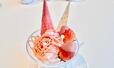 【レストラン グランサンク　ストロベリーパルフェ工房】パフェを彩るいちごモンブラン