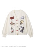 【ジェラピケ×サンリオ】【レディース】スムーズィーカーディガン（オフホワイト）　¥12,430