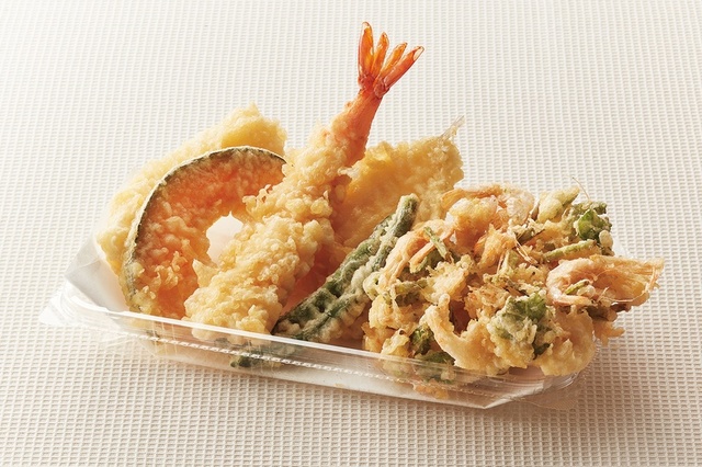 白えびとセリのかき揚げ＋天ぷら盛合わせ