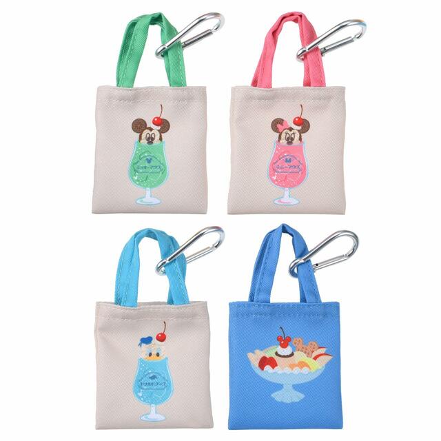 ミッキー、ミニー、ドナルド シークレットトートバッグ ミニ カラビナ付き DISNEY レトロ喫茶 990円
