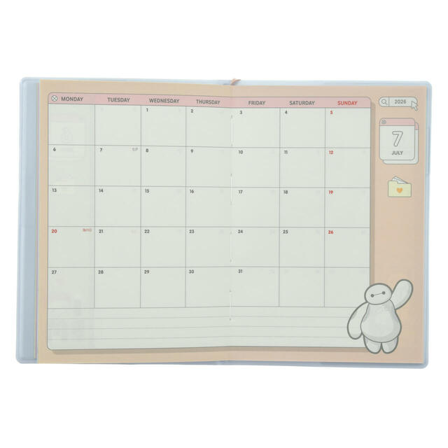 ベイマックス&ベイマックス2.0 手帳・スケジュール帳 B6 I Love BM CALENDAR&ORGANIZER 2026 1,800円