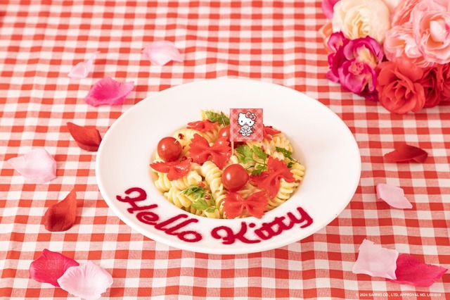 「Ribbon Pasta」＜価格：税込1,690円＞【キティちゃんと可愛さ溢れるカフェでお祝い♪「ハローキティ50周年記念カフェ」が東京・大阪・愛知にオープン！】