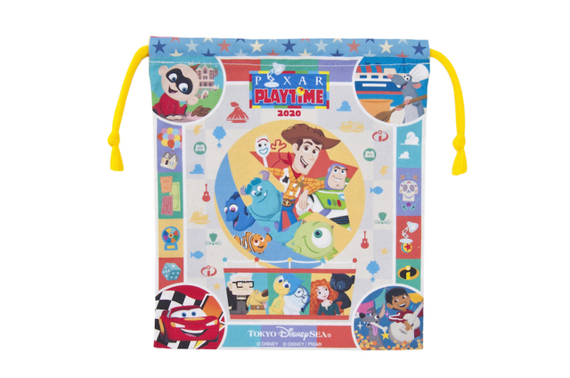 きんちゃく 820円|縦約23×横約20cm|販売店舗「エンポーリオ」|東京ディズニーシー「ピクサー・プレイタイム」スペシャルグッズ