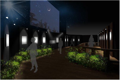 「灯りと刀剣男士」を幻想的な空間で楽しむことができる。※画像はイメージです。