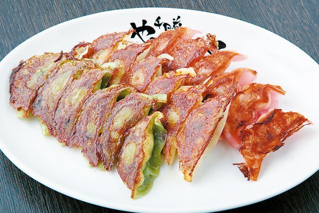 関西「ぎょうざ」のたまらない名店／千日前 やすだや（大阪・千日前）　お野菜たっぷりヘルシー餃子（左・320円） 元祖にんにく餃子（中・320円） プリプリピチピチ海老餃子（右・480円）
