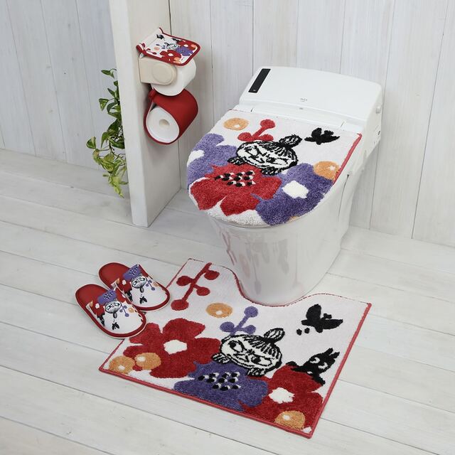 北欧調デザインのトイレマット・フタカバー「ムーミン」