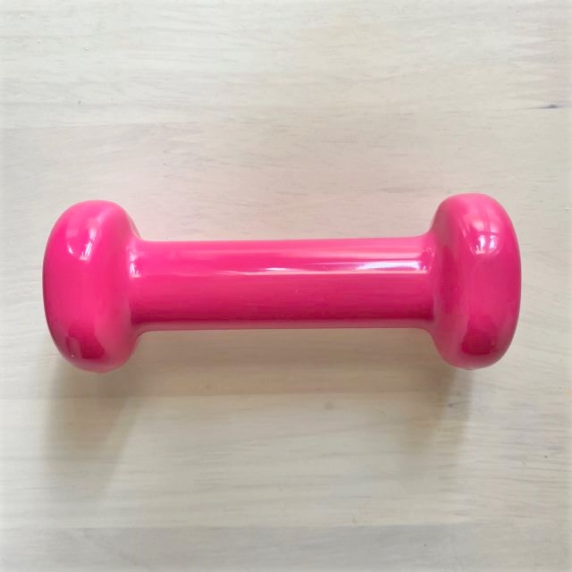 【ダイソー ダンベル（500ｇ）】ビビットピンクのカラーがかわいい！