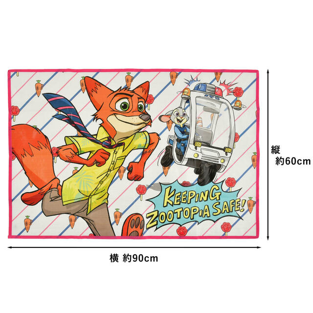 ジュディ・ホップス&ニック・ワイルド レジャーシート ポーチ入り ZOOTOPIA COMIC STYLE 2,000円