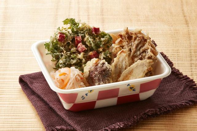 冬野菜の天丼弁当（お新香付き）（テイクアウト 税込690円／デリバリー 税込890円）
