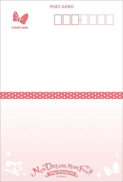 施設のオープンを記念したポストカード（東京ディズニーランドホテルとディズニーアンバサダーホテル共通）