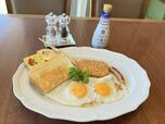 【ロイヤルホスト　モーニングプレート(フライエッグ)】ワンコインでもボリューミー！