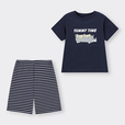 KIDS(男女兼用)コットンラウンジセット(半袖&ショートパンツ) ¥1,290｜GU「トムとジェリー」コレクション