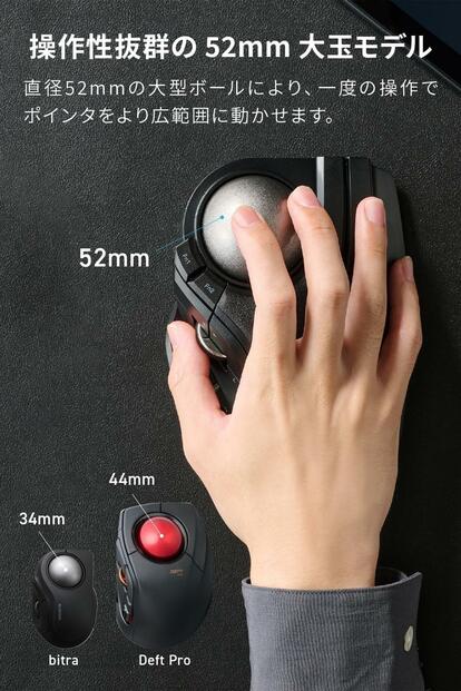 マウスを動かす場所はいらない。指だけで操作する「巨大ボール」がPC