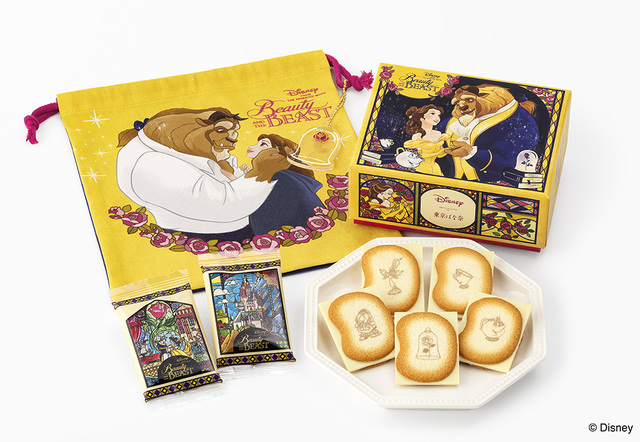 『美女と野獣/ショコラサンド「見ぃつけたっ」』価格:12枚入 1,404円(本体価格1,300円)、12枚入 巾着付き 2,255円(本体価格2,050円)【Disney SWEETS COLLECTION by 東京ばな奈】