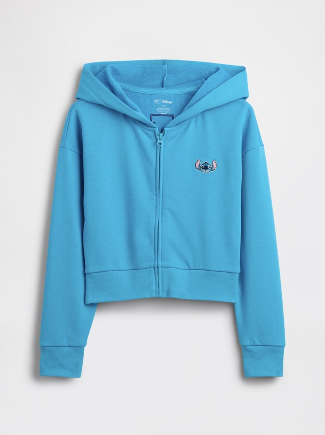 リロ＆スティッチ | フレンチテリー クロップド ジップアップパーカー ¥6,490