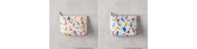 「SESAME STREET」総柄舟形ポーチカラー：キナリ・ライトグレーサイズ：ONE SIZE価格：¥1,590(税込)