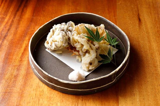 九頭竜まいたけ&えのき&美山しめじ福井産きのこ3種の天ぷら