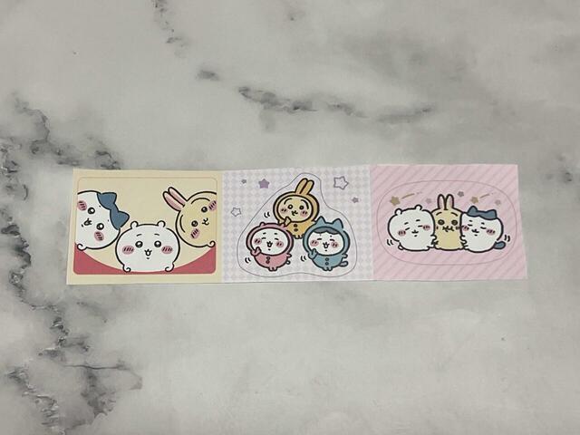 【ちいかわシールメーカー】ちいハチうさの仲良しトリオのイラストが♪
