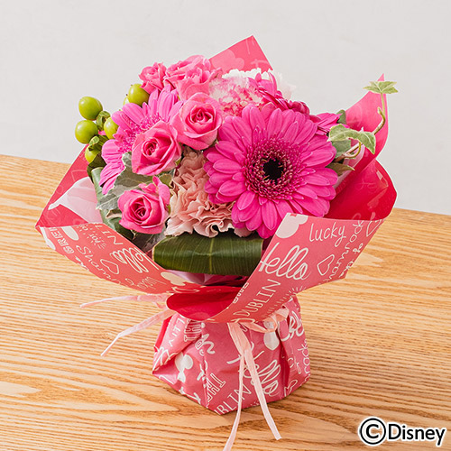 母の日 ディズニー そのまま飾れるブーケ「ピンクルフレ」（ミッキーマウス)