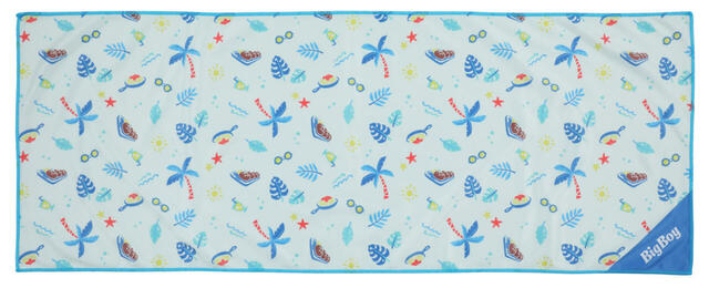 「冷感タオル」＜サイズ：約W800×H300mm＞ 【ビッグボーイに「夏の福袋」が初登場！“4,000円分のお食事券”＆人気メニューデザインの限定グッズも入ってます！】