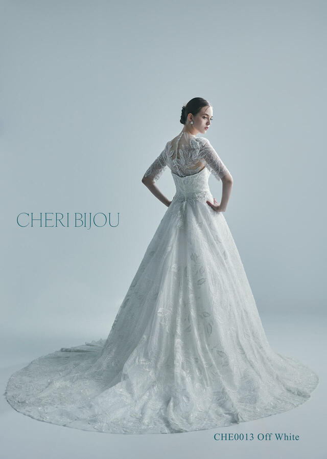 【クラウディア】CHERI BIJOU(シェリービジュー)新作ウェディングドレス｜CHE0013_OffWhite