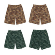 【STARBUCKS STAND by BEAMS】「総柄プリントショーツ」¥17,600（サイズ：XS / S / M / L / XL、カラー：グリーン / ブラウン）