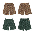 【STARBUCKS STAND by BEAMS】「総柄プリントショーツ」¥17,600(サイズ:XS / S / M / L / XL、カラー:グリーン / ブラウン)