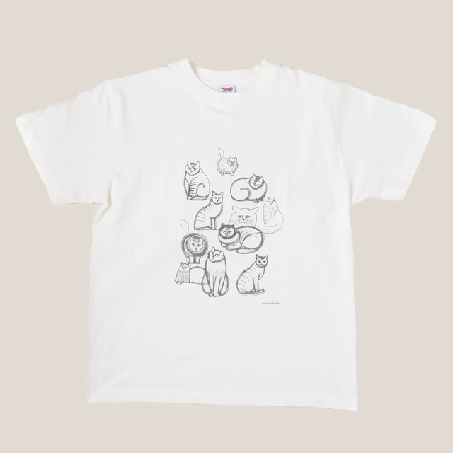 【リサ・ラーソン】「Tシャツ」Found Cats Series・バニラホワイト（M/L）￥4,400