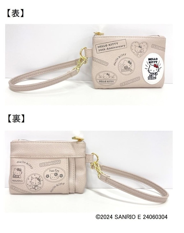 【ハローキティ50周年グッズ】フラグメントケース　1,760円　サイズ：約 W120×H85×10mm