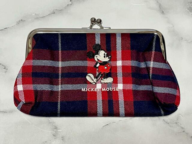 チェック×ミッキーのかわいさ無限大なポーチ!『SPRiNG 10月号』付録:MICKEY MOUSE(ミッキーマウス)横長がま口ポーチ
