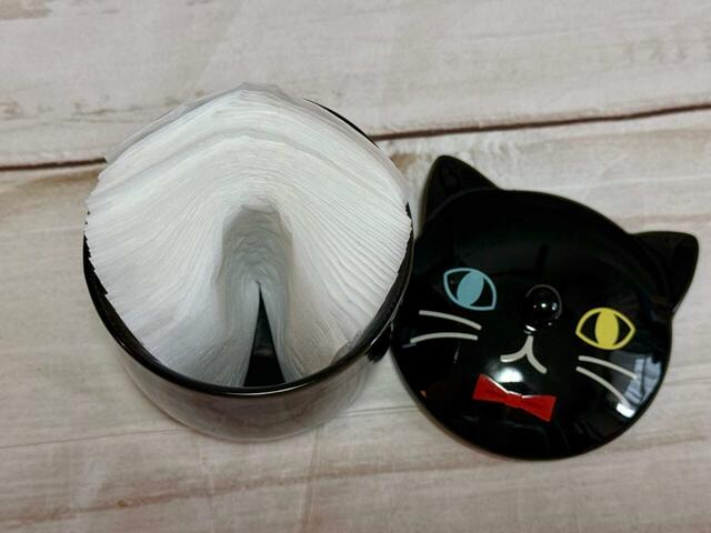【カルディ くろねこ蓋つきポット】ティーフィルターを入れてみました!