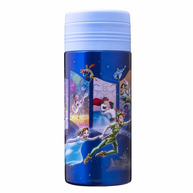 ステンレスボトル 3,000円|サイズ:直径約7×高さ約17cm、容量:0.35リットル|販売店舗:東京ディズニーシー「エンポーリオ」|ビリーヴ!~シー・オブ・ドリームス~の世界観がデザインされたグッズ