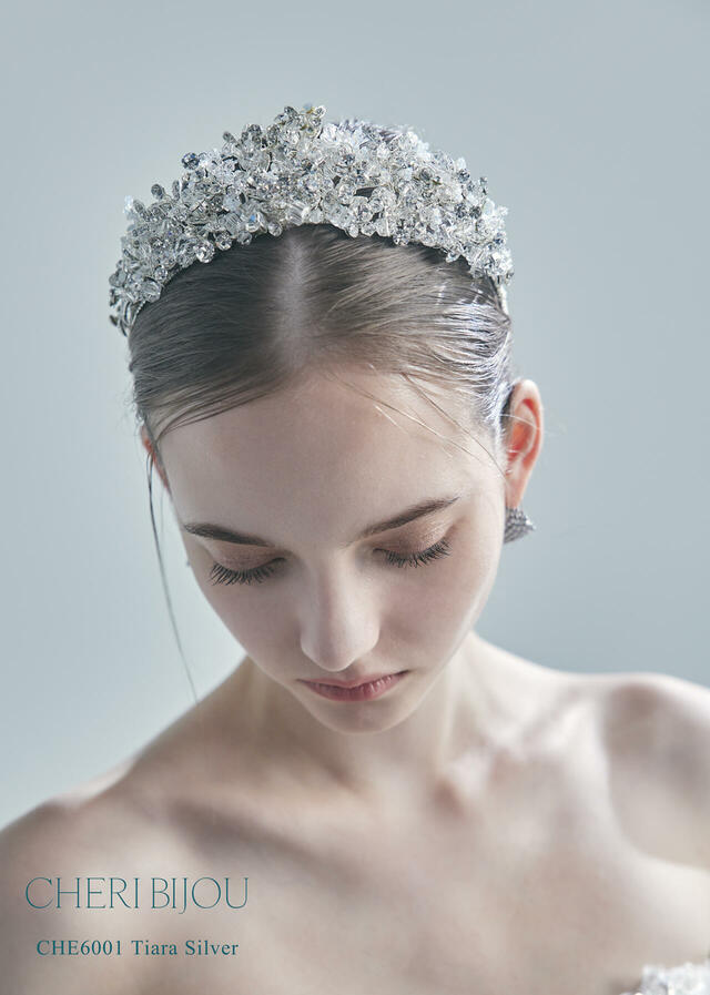 【クラウディア】CHERI BIJOU(シェリービジュー)新作ウェディングドレス｜CHE6001_Tiara_Sliver