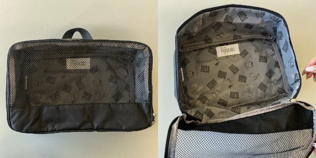 【スヌーピー】衣類をスーツケースの中でスッキリまとめて収納するのに便利