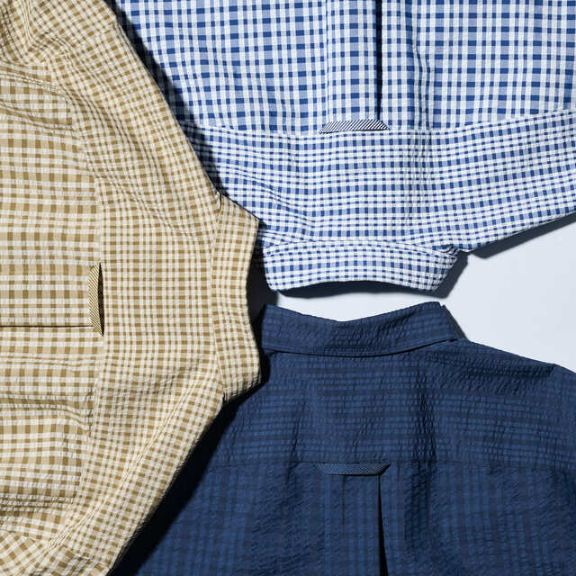 MEN「シアサッカーシャツ(半袖)」各¥2,990