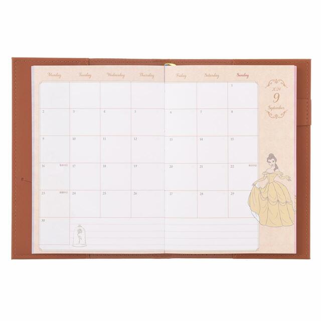 美女と野獣 手帳・スケジュール帳 B6 型押し Calendar＆Organizer 2024