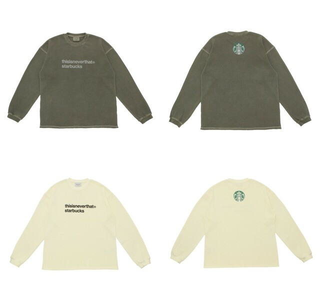 thisisneverthat starbucks L/S ワッフルTシャツ / ¥12,100
