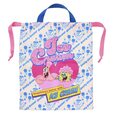 【PLAZA】「SpongeBob SquarePants スポンジ・ボブ 巾着 Lサイズ ICE」1,980円／表はアイスに埋もれる楽しそうなふたりの笑顔が目を引くデザイン