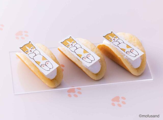 「はさまれにゃんケーキ」<期間:2026年9月3日~12月27日>【「mofusand」初のコラボスイーツビュッフェ開催!愛くるしい”にゃんこ“と甘いスイーツをヒルトン大阪で堪能♪】