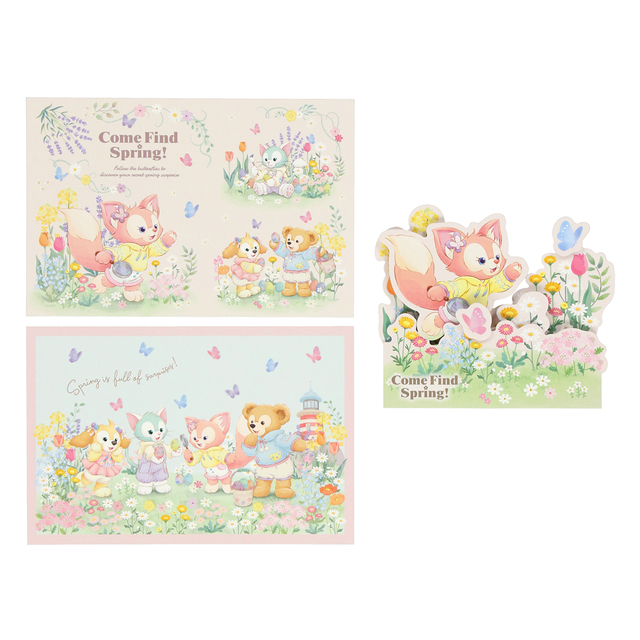 「ダッフィー＆フレンズのカム・ファインド・スプリング！」ポストカード＆グリーティングカード
