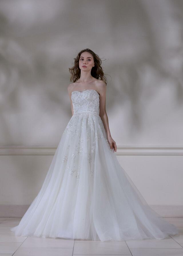 「DAVID K NEW YORK(デヴィッド ケイ ニューヨーク)」新作ウェディングドレス NY-0128_Offwhite