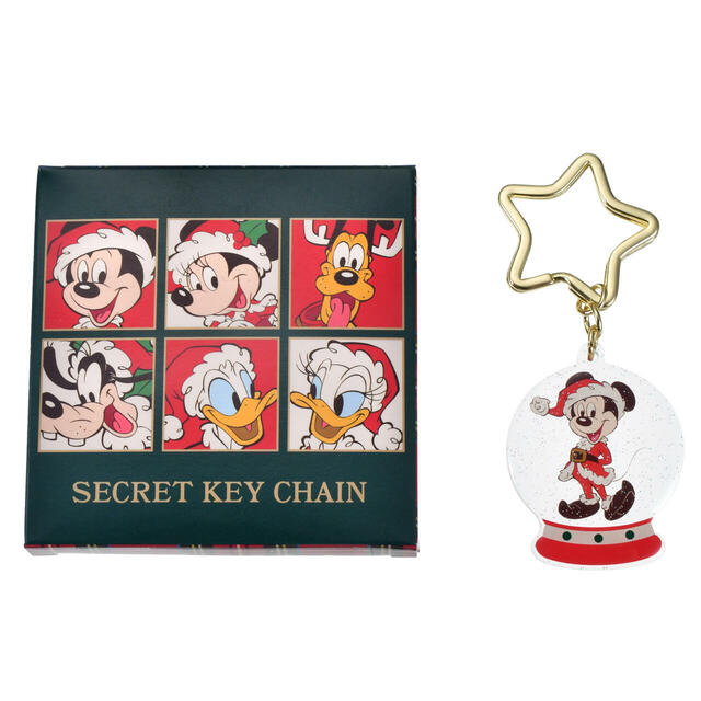 ミッキー&フレンズ シークレットキーホルダー スノードーム風 DISNEY CHRISTMAS 900円